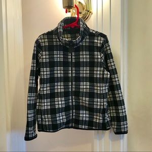 Uniqlo Unisex Plaid Zip Front Fleece Jacket